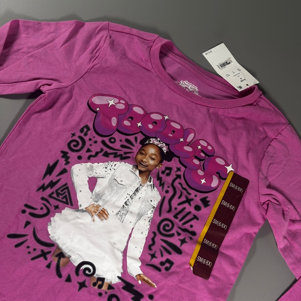 Nickelodeon That‎ Girl Lay Lay T-Shirt Girls' Size 6/6X Long Sleeve Pink Top
